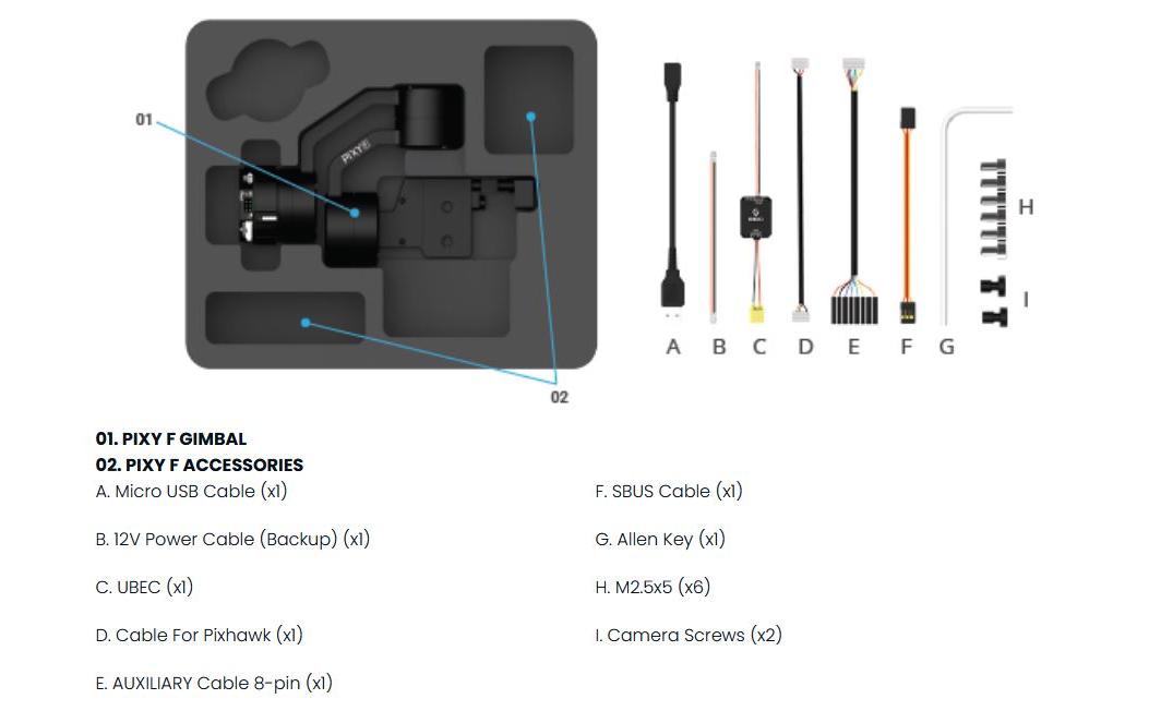 Gimbal Pixy F für FLIR Duo Pro R<br>Kompakter 3-Achs Kameragimbal für Multikopter