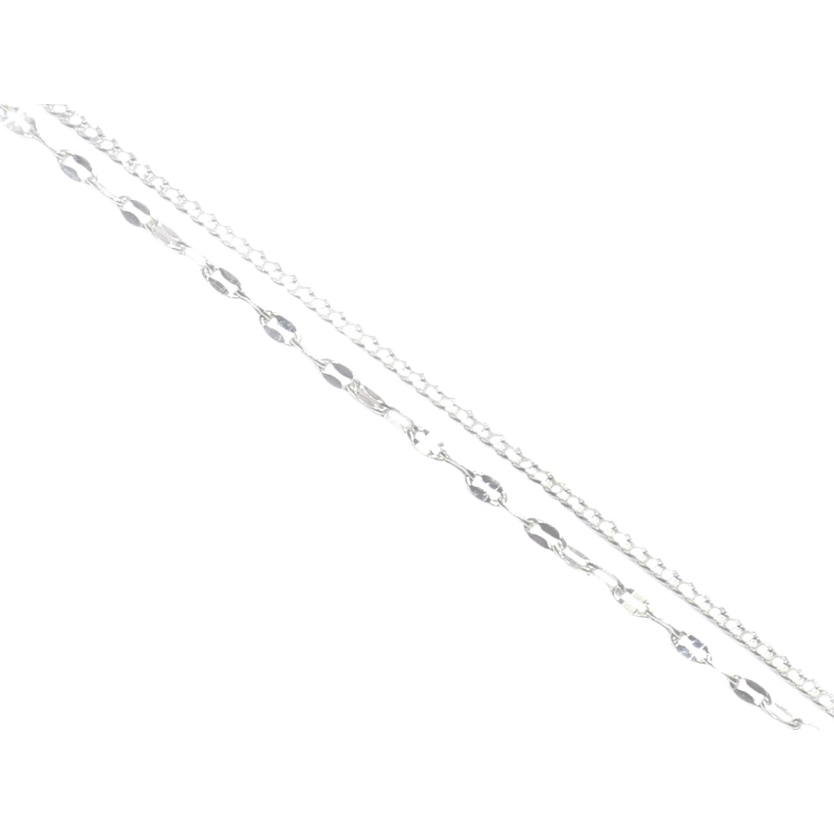 Bracelet  chaîne double rangs en argent 925