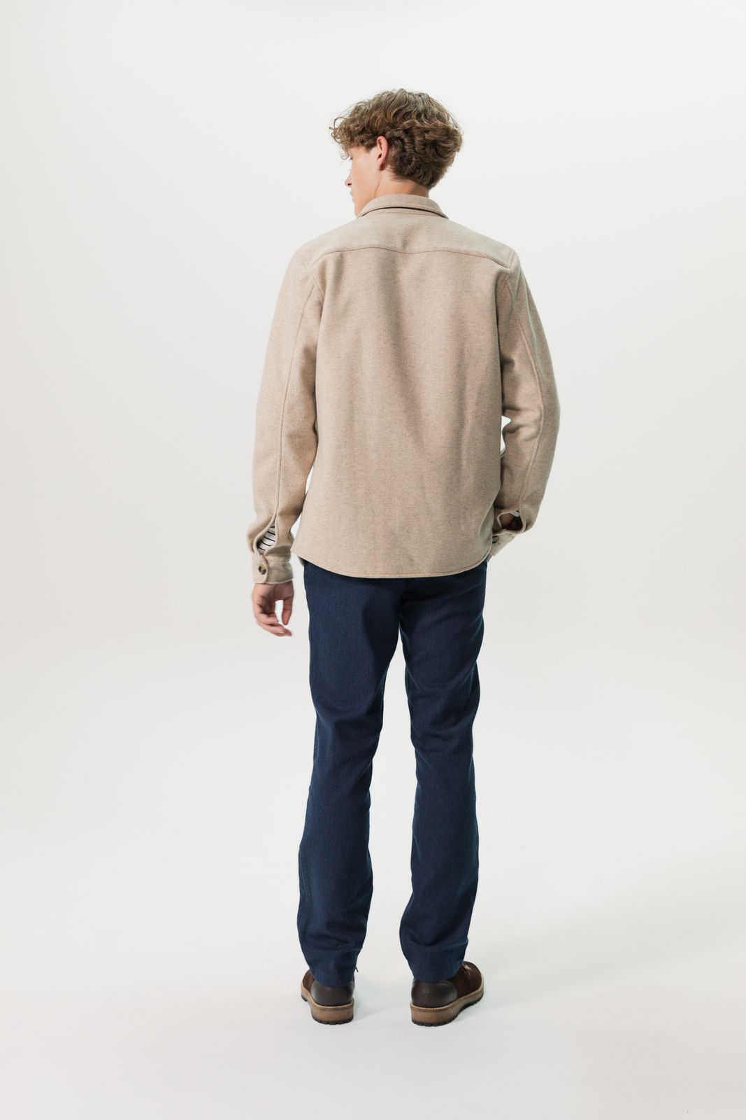 Donkerblauwe katoenen chino