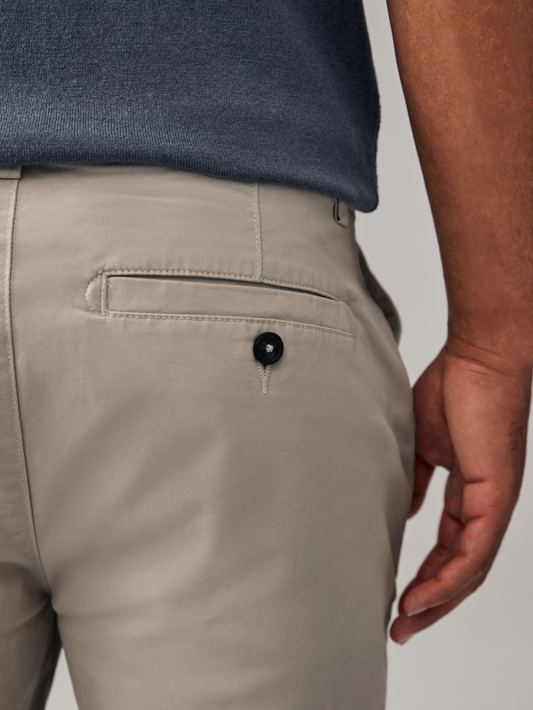 Pastelkleurig - Slim Fit - Set van 4 chinoshorts met stretch