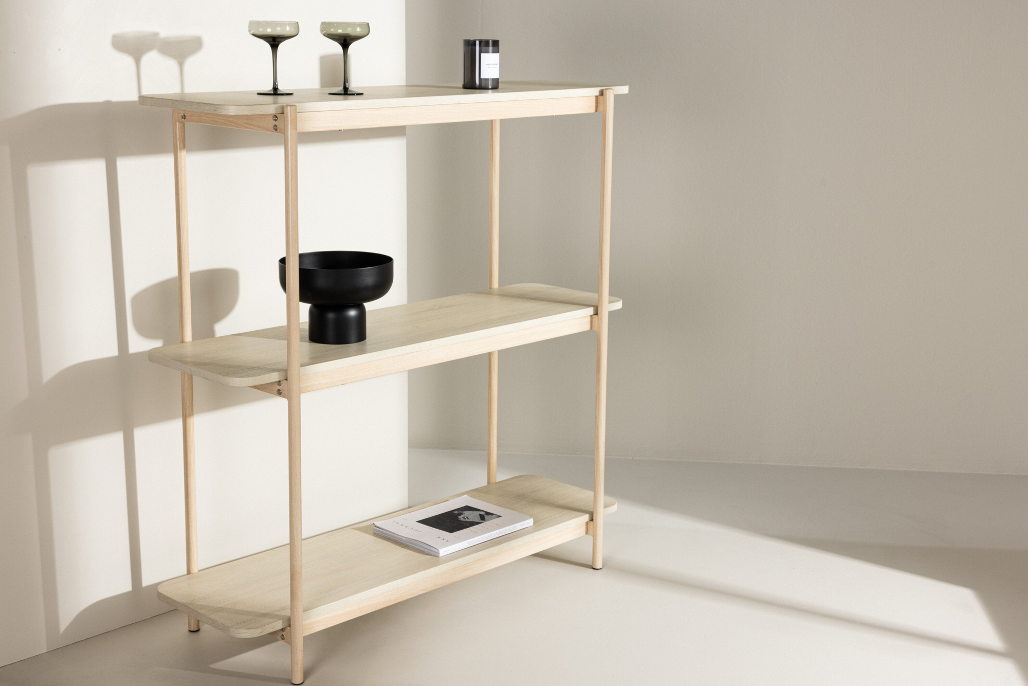 Nuku Open Kast 120cm - Licht Eiken