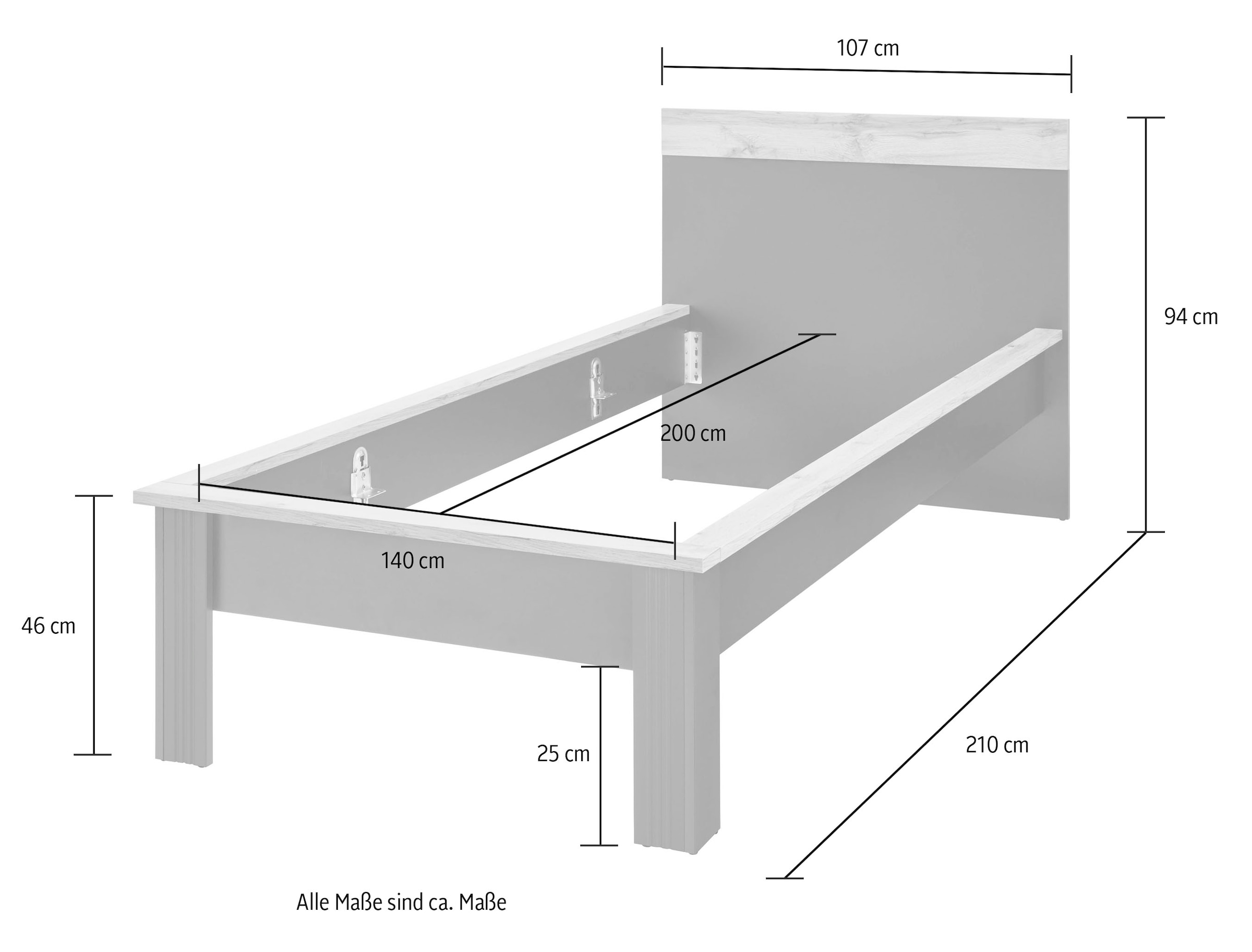 Home affaire Einzelbett »WESTMINSTER Bett im Landhausstil, Doppelbett, Bettgestell« in verschiedenen Farben verfügbar, Liegefläche 90/140/180x200 cm