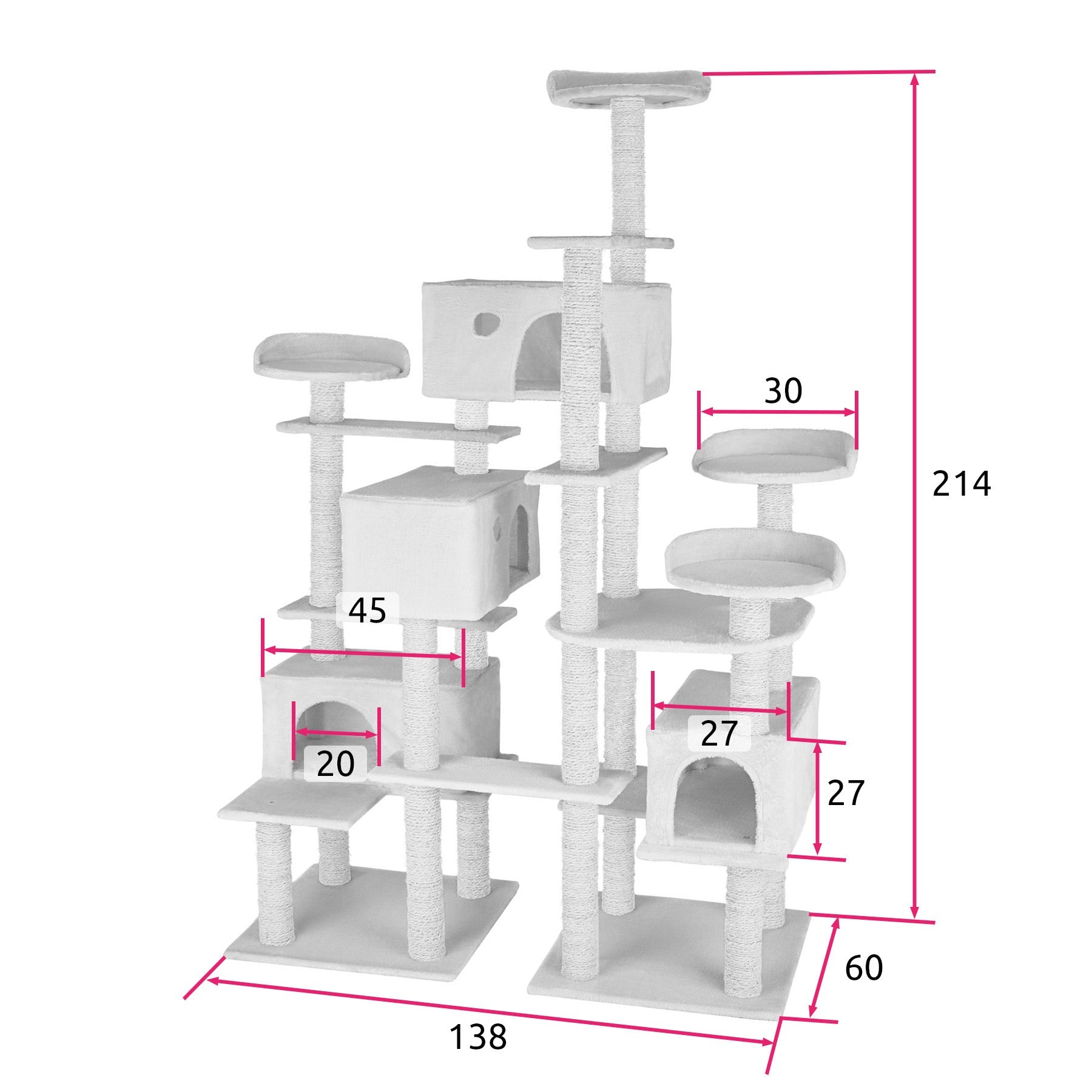 Arbre à chat 214 cm beige