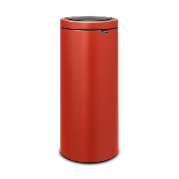Brabantia Touch Bin Flat Top Afvalemmer 30 liter - Happy Red