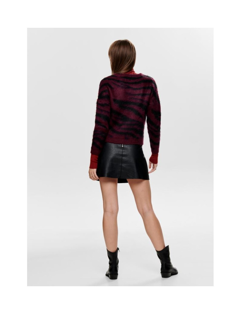 ONLY PULL EN MAILLE BORDEAUX