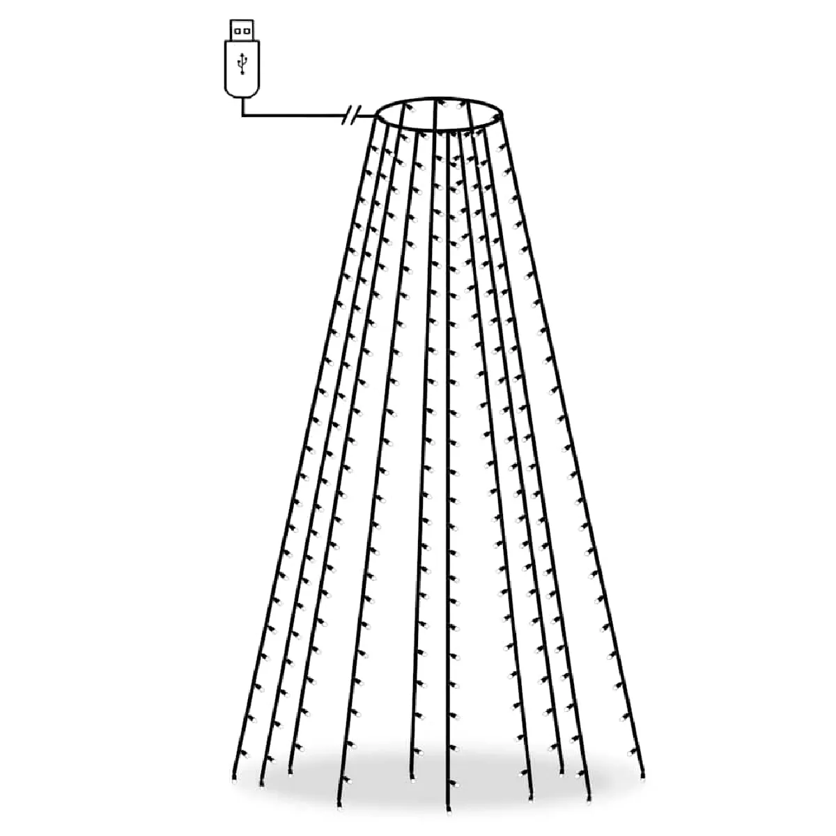 VidaXL Guirlande Lumineuse Filet