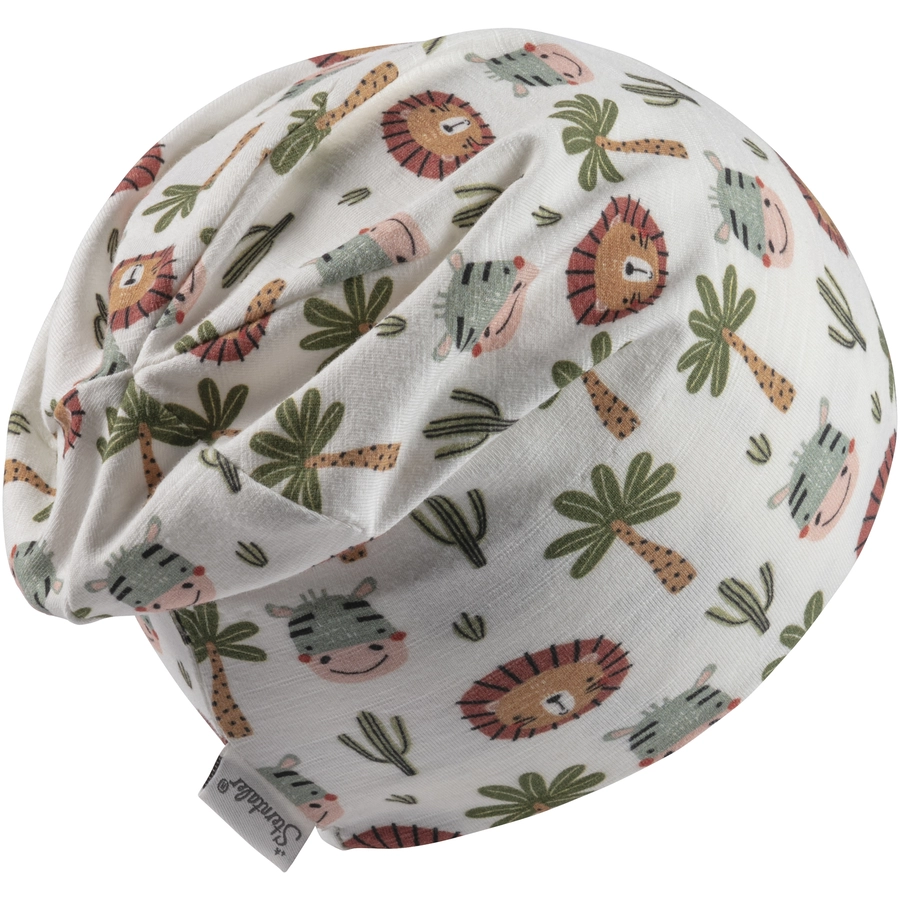 Sterntaler Slouch-Beanie Safaritiere ecru