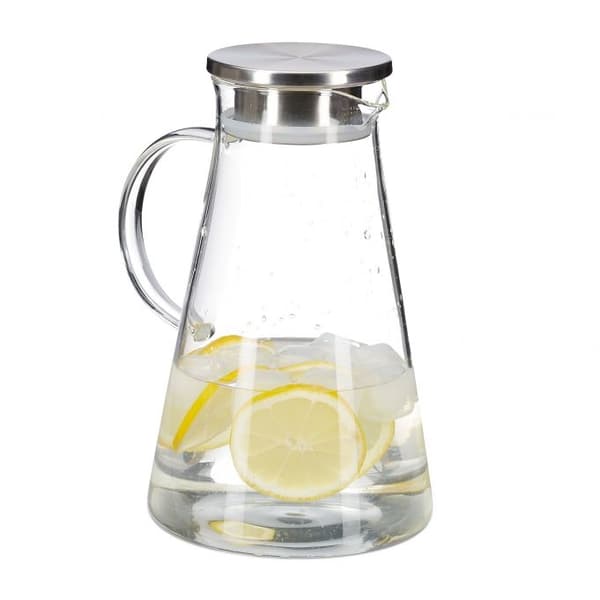 Glasskaraffel med lokk 1,8 liter