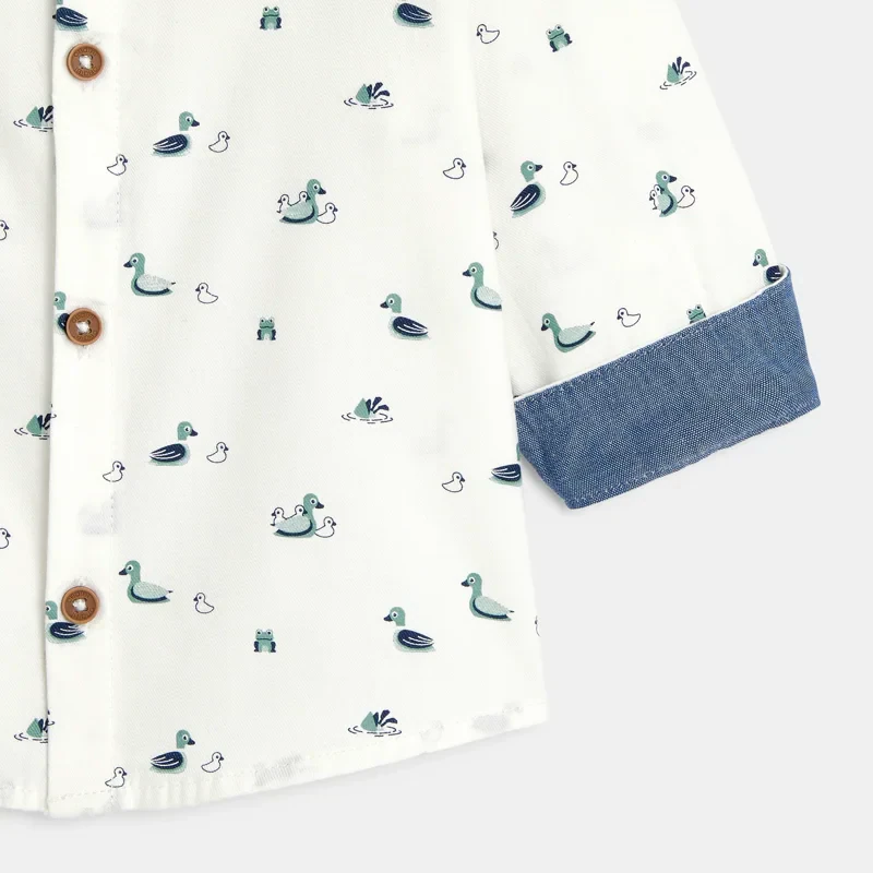 Chemise canards blanc bébé garçon Blanc