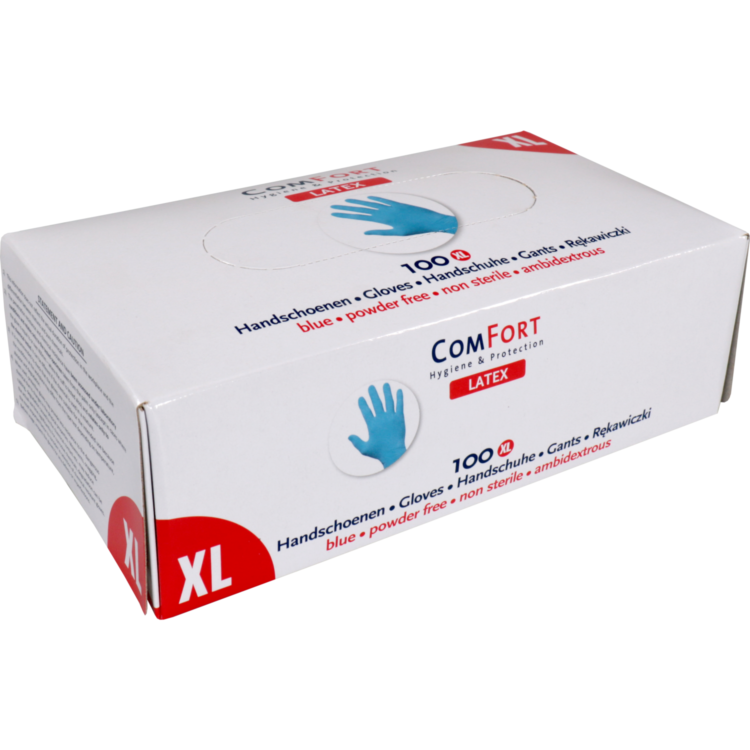 ComFort Handschoen, Latex, ongepoederd, XL, 5.8gr, blauw
