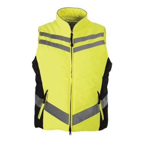 Colete acolchoado refletivo unissex para motociclistas, amarelo