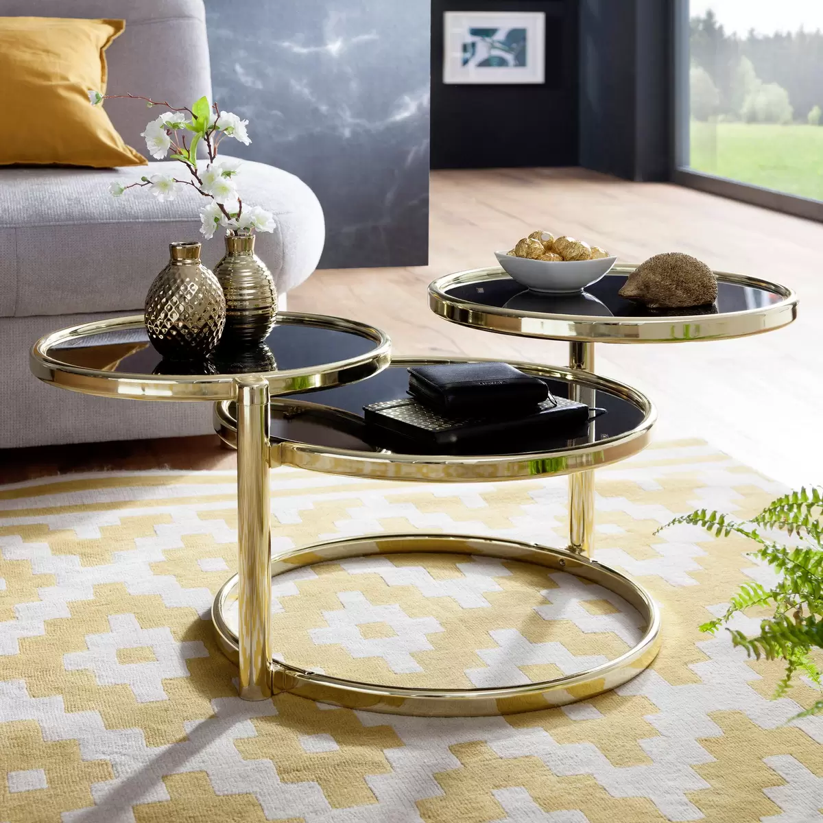 Couchtisch Paradas gold,schwarz
