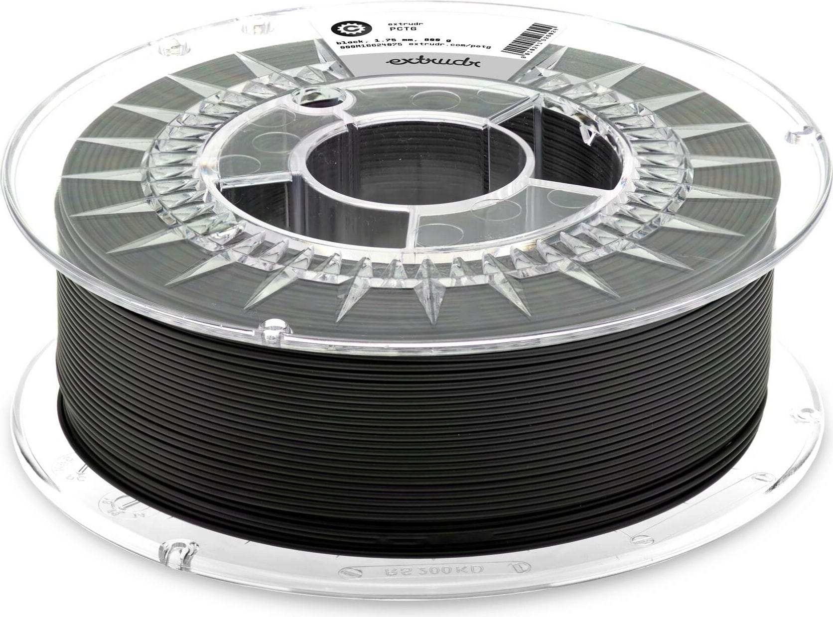 Extrudr  PCTG schwarz, 1,75 mm / 800 g    Langlebiges & beständiges Filament
