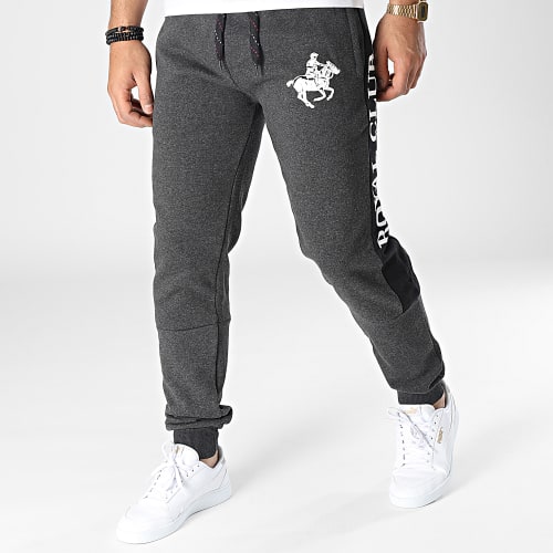 Pantalon Jogging A Bandes Mahorse Gris Anthracite Chiné