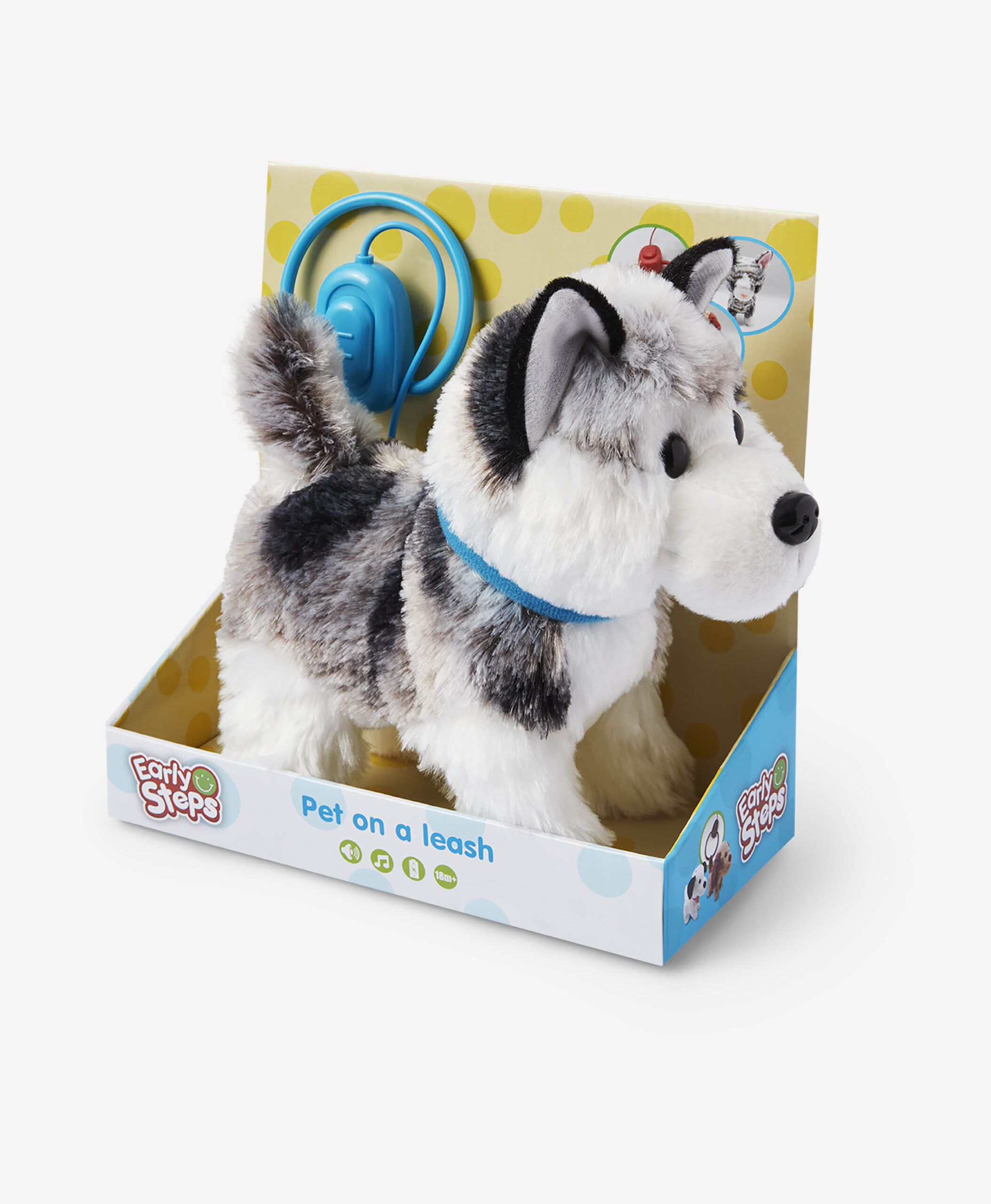 Spielzeug Hund mit Leine