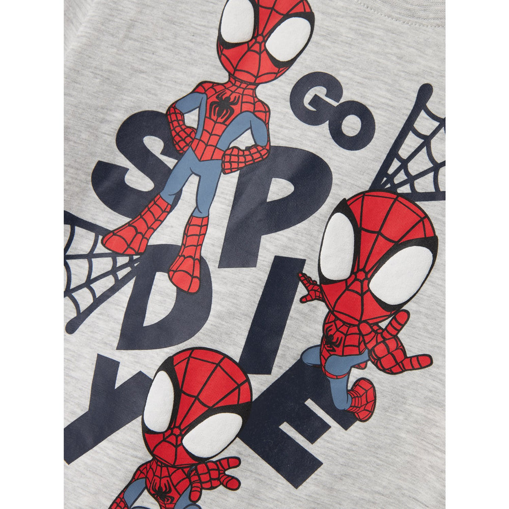 Køb Name It Light Grey Melange Main Spidey Regular T-Shirt