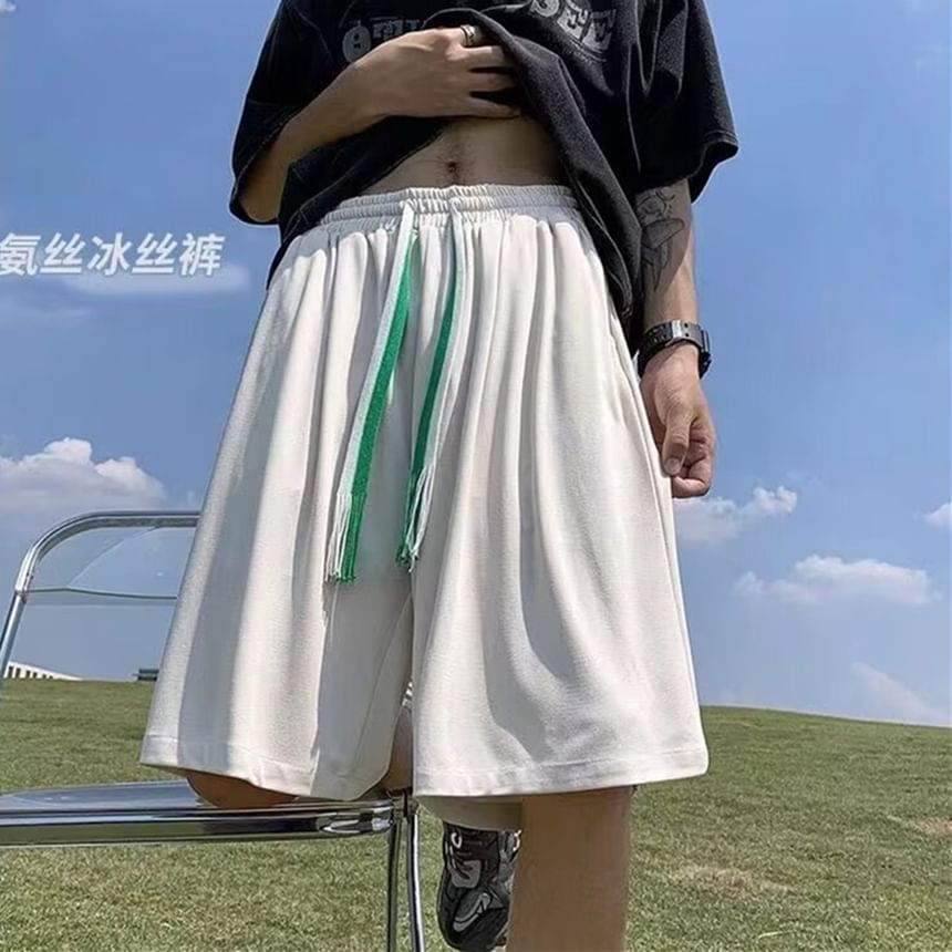 Jozev - Effen shorts met trekkoordtaille