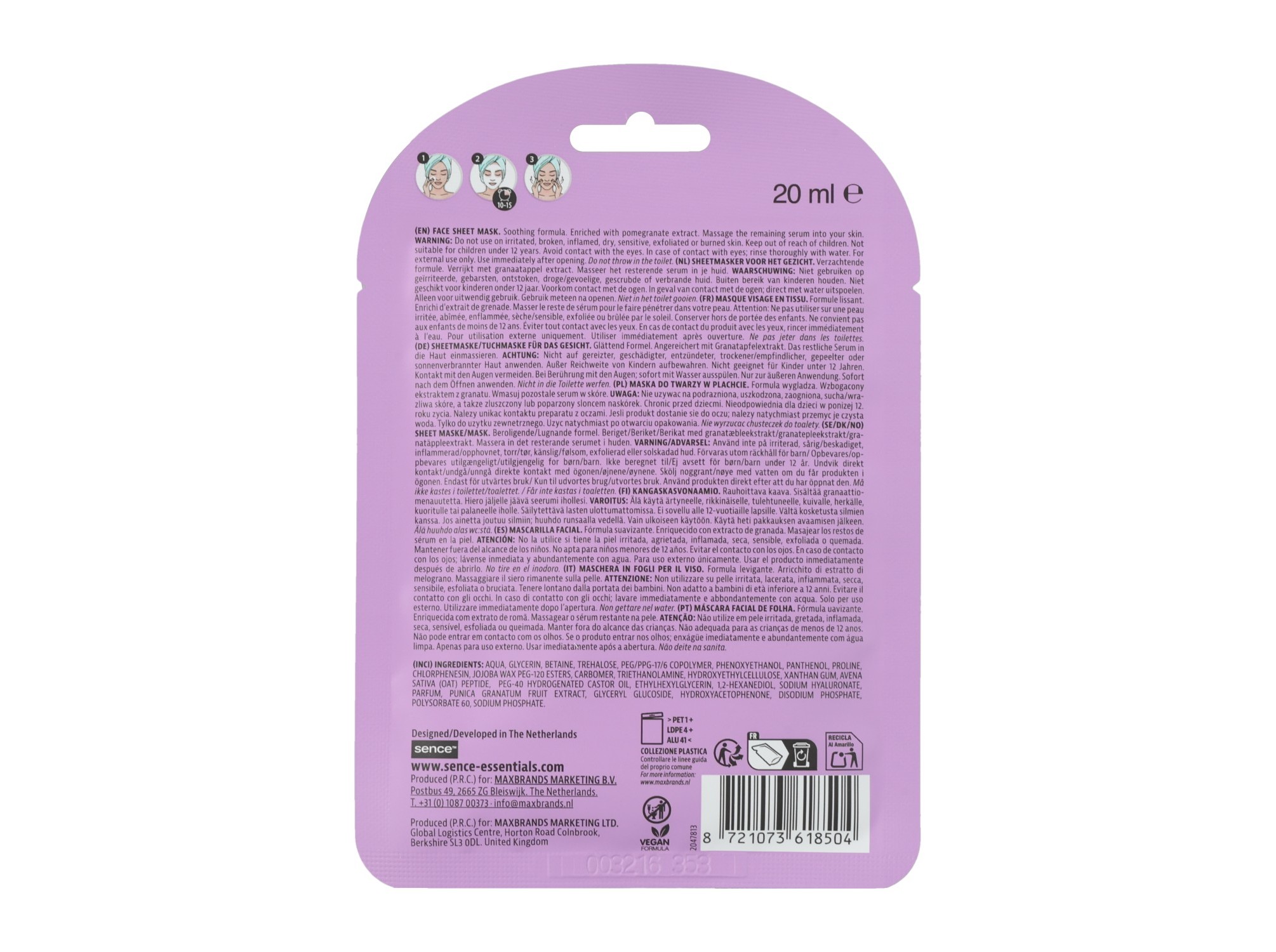 MÁSCARA FACIAL SENCE COLLECTION SILK MELLOW