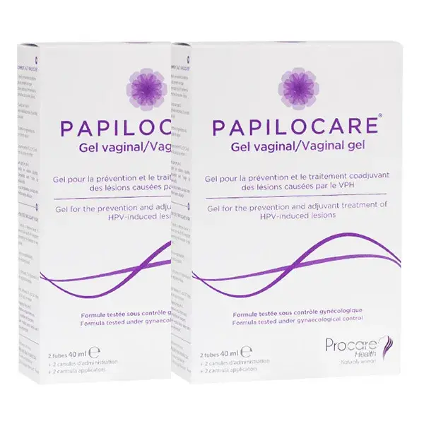 Procare Health Papilocare Gel Vaginal 2 x 40ml en Lot de 2