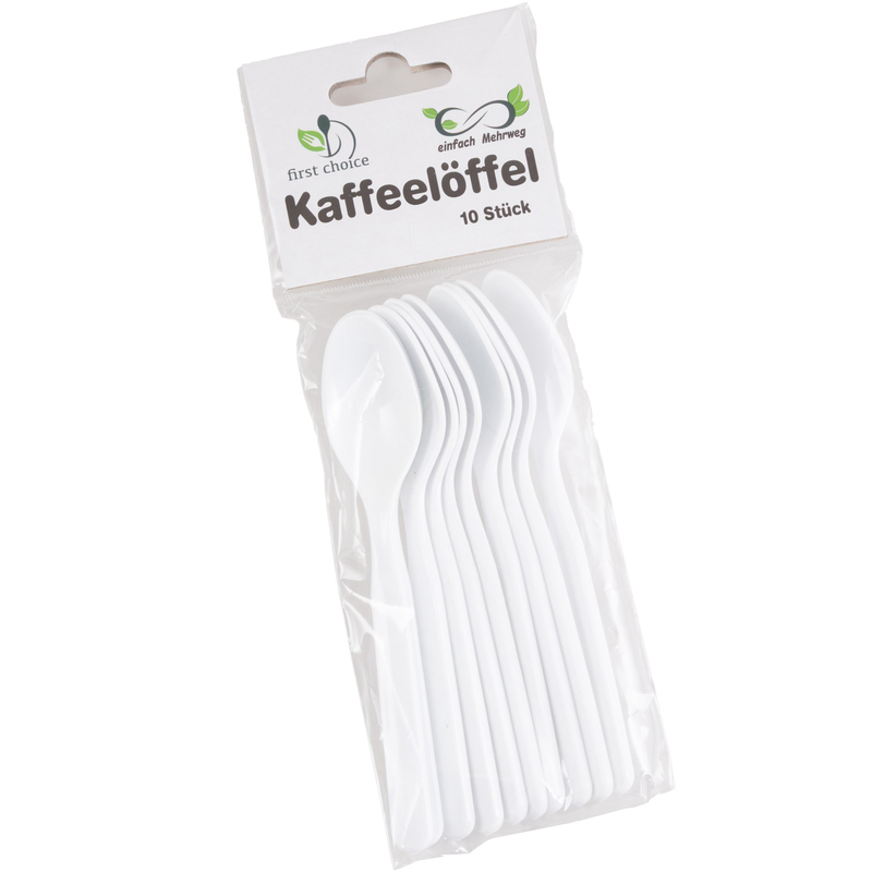 Elco Kaffeelöffel, Kunststoff, weiss, 10 Stück
