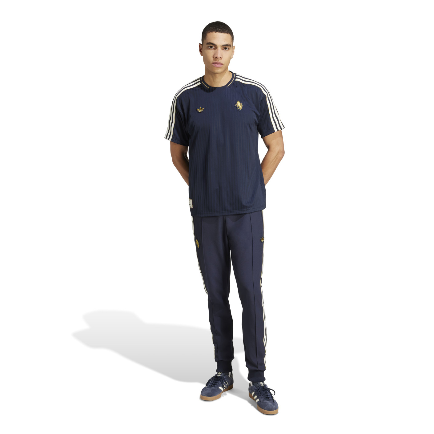 Adidas Juventus Icon T-Shirt 2024-2025 Donkerblauw Wit Goud