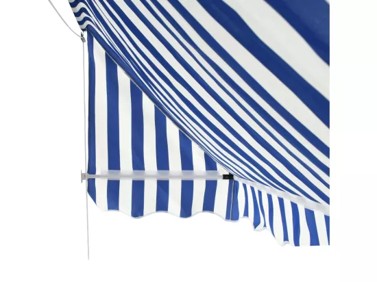 Auvent de bistro 400x120 Bleu et blanc