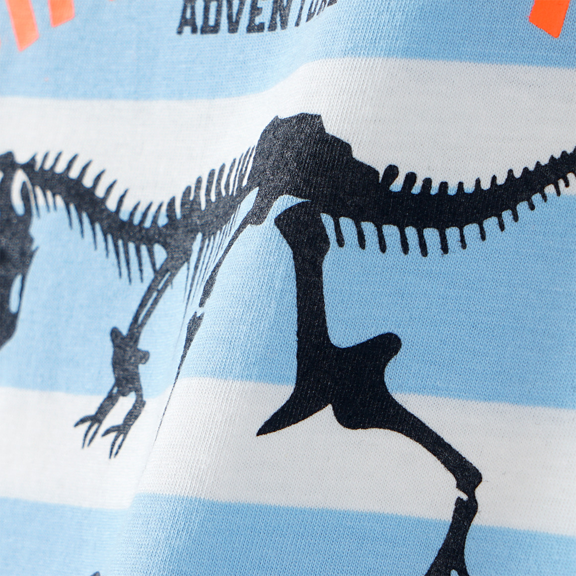 Yigga Jungen Shorty mit Dino-Print hellblau / dunkelblau / weiss