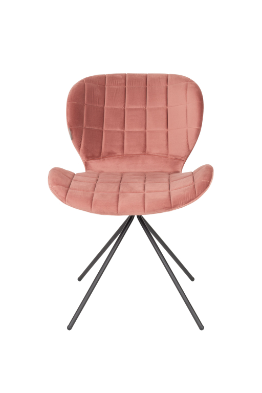 Zuiver OMG Velvet stoel old pink