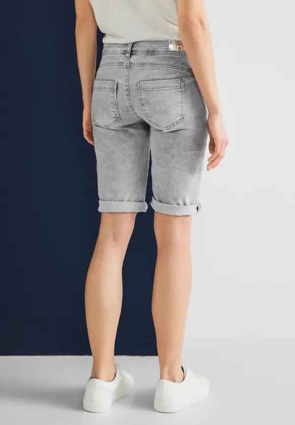 Casual Fit Jeansbermuda - autentic grey bleach