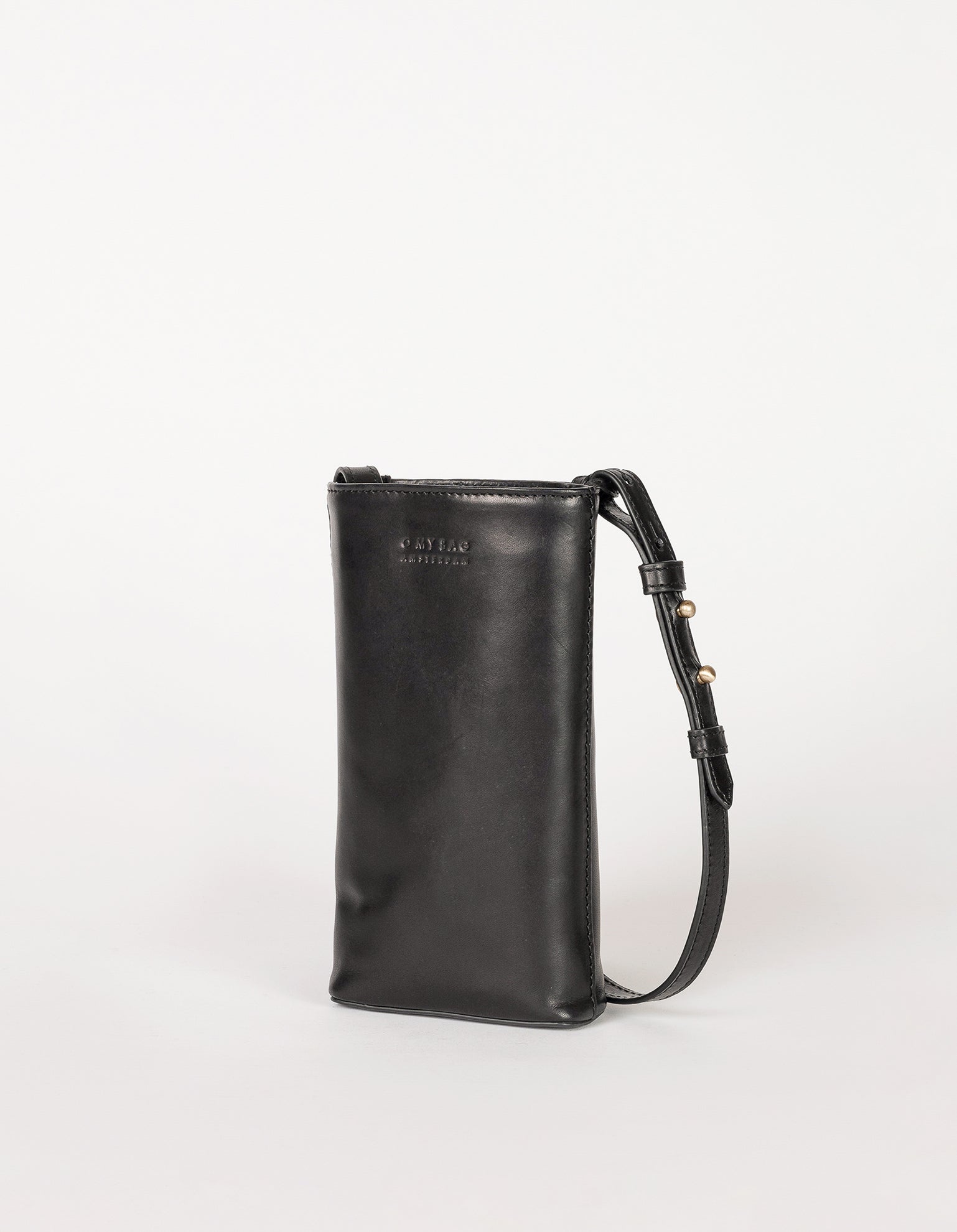 Charlie Phone Bag - Black Classic Leather