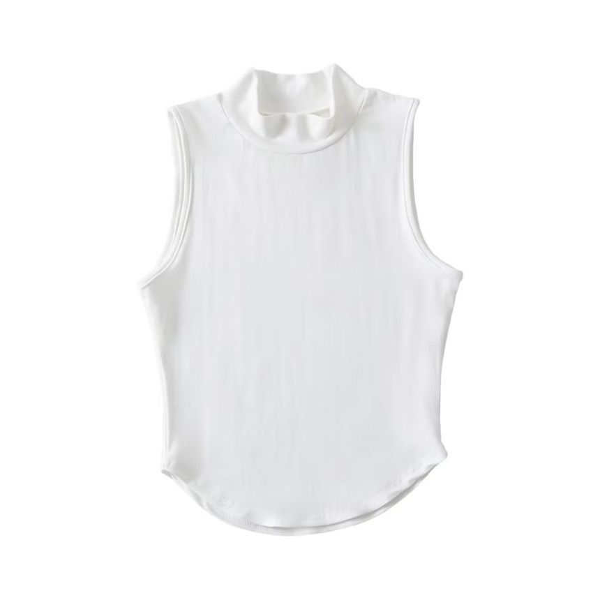 Flotto - Tanktop met lage hals en effen crop top