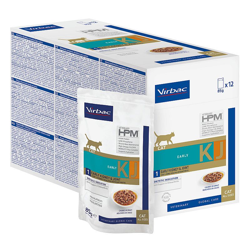 HPM Veterinary Early Kidney & Joint Kattenvoer 12 x 85 gram zakjes | 13463