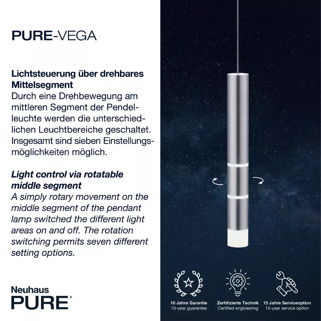 LED-Pendelleuchte Pure Vega