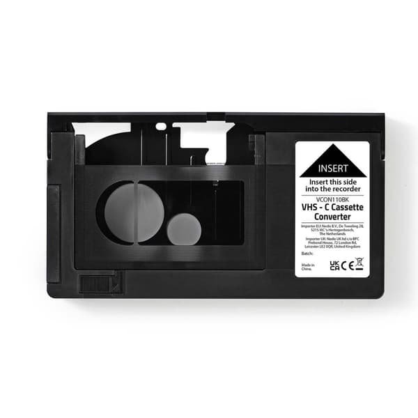 Nedis VHS Converter | Omdannelse: VHS-C to VHS | Plug and play | Sort