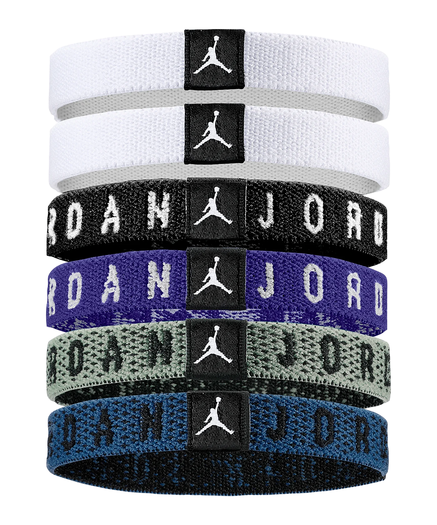 Jordan 6er Pack Haarband Weiss F157