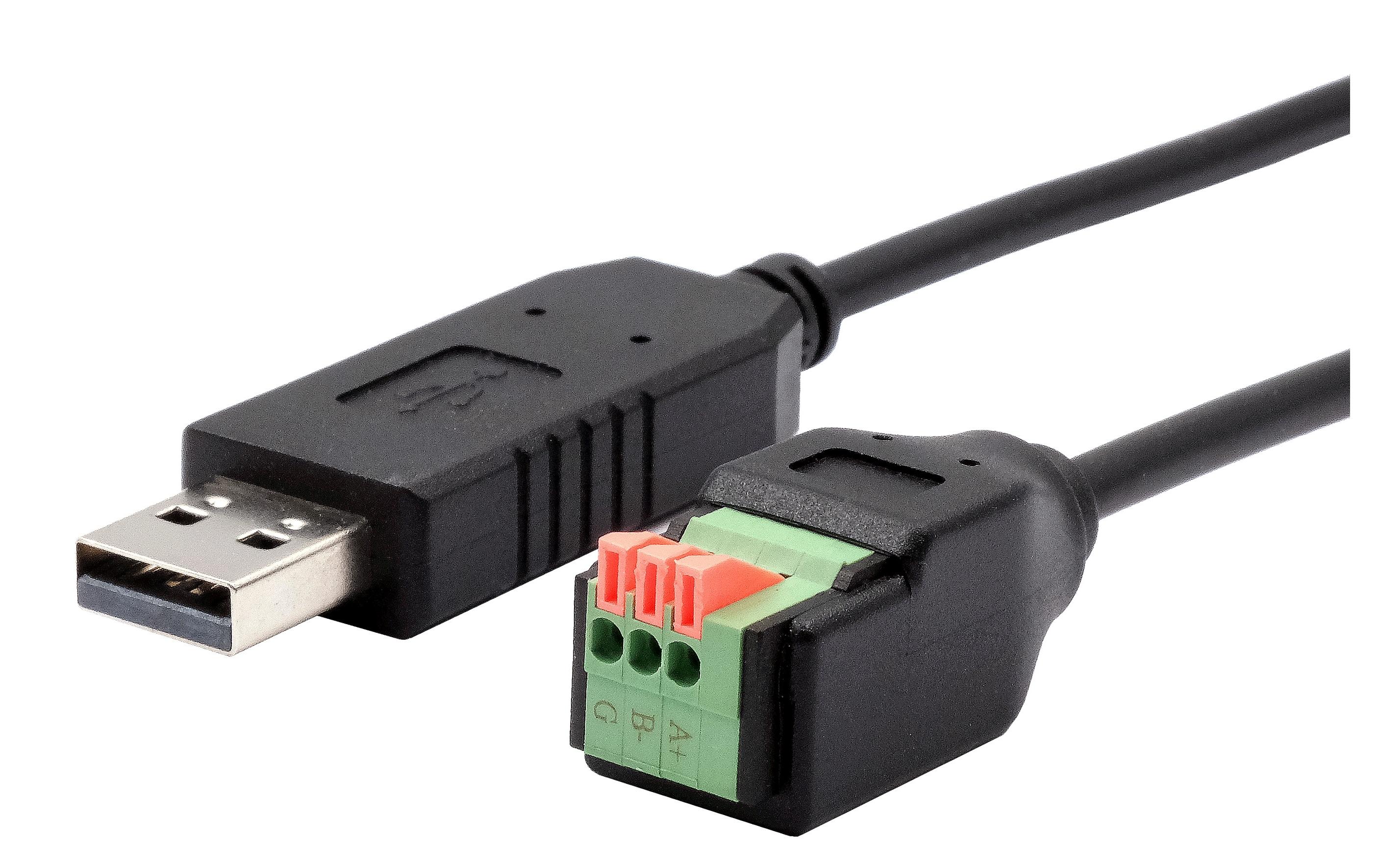 Schnittstellenkabel USB EX-13009USB zu 1S Seriell RS-485 Kabel mit Terminal Block mit Drucktaster, 1.0 m (FTDI Chipsatz)