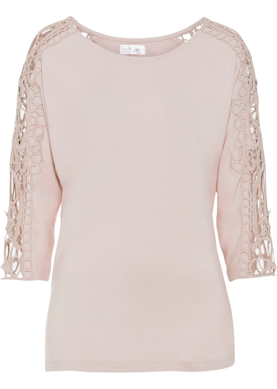 T-shirt manches chauve-souris à dentelle