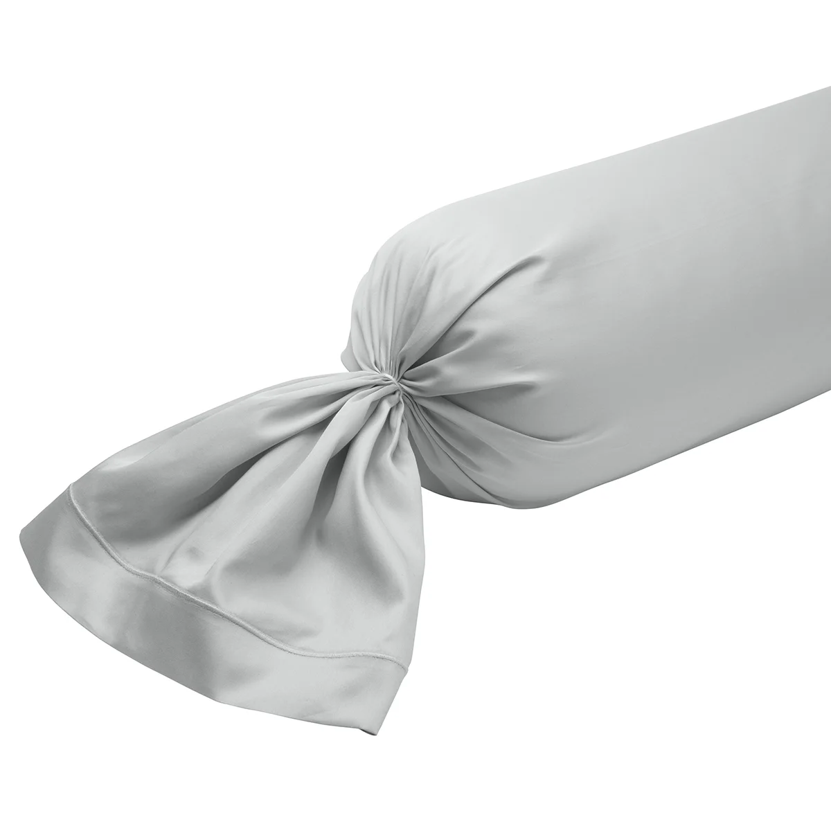 Taie de traversin Partition Satin de coton Coloris Acier