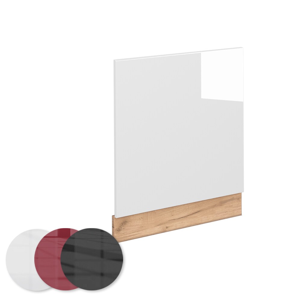 Vicco Geschirrspülerblende Küchenschrank Küchenmöbel Fame-Line Eiche Weiß modern 60 cm Küche Einbauküche Geschirrspüler Blende Küchenzeile Hochglanz