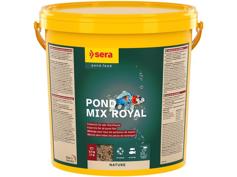 sera Teichfutter Pond Mix Royal Nature, 21 l, 3.5 kg Natürliches Futter für den gemischten Teichbesatz