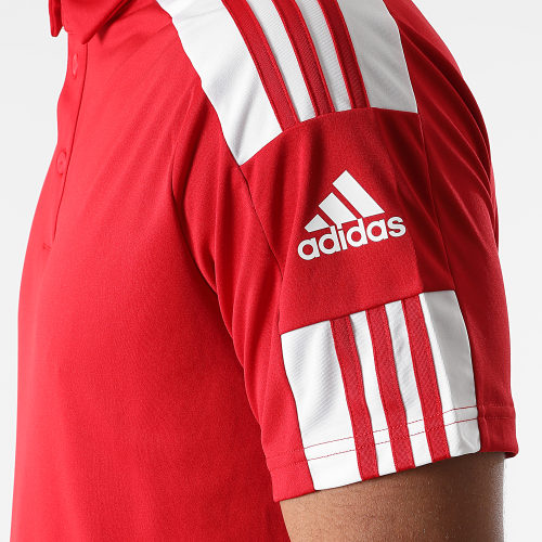 Polo Manches Courtes A Bandes Squad 21 GP6429 Rouge