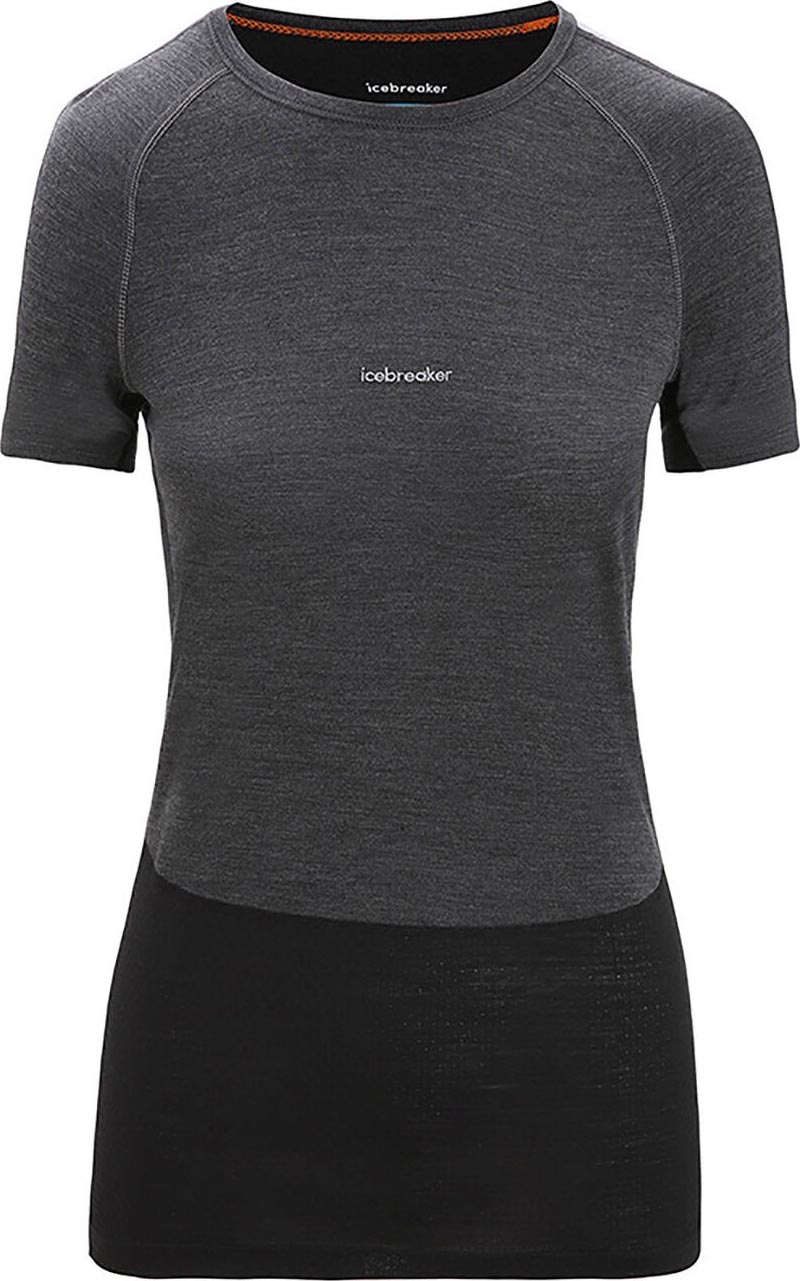 125 ZoneKnit Merino SS Crewe Thermal Top Dame Jet Heather/Black/Metro H/CB