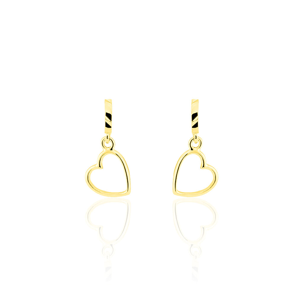 Boucles D'oreilles Pendantes Anne-maudae Pendantes Coeurs Or Jaune