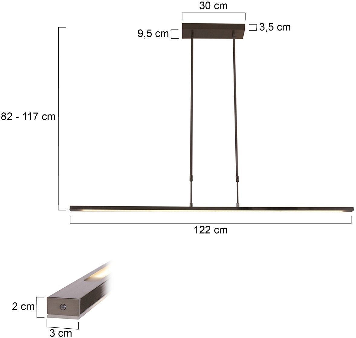 Hanglamp 1482ST Zelena B122 x D3 cm
