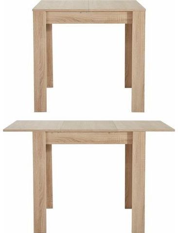 Eettafel - Ongeschaafd Eik - 80x60 cm - Inklapbaar