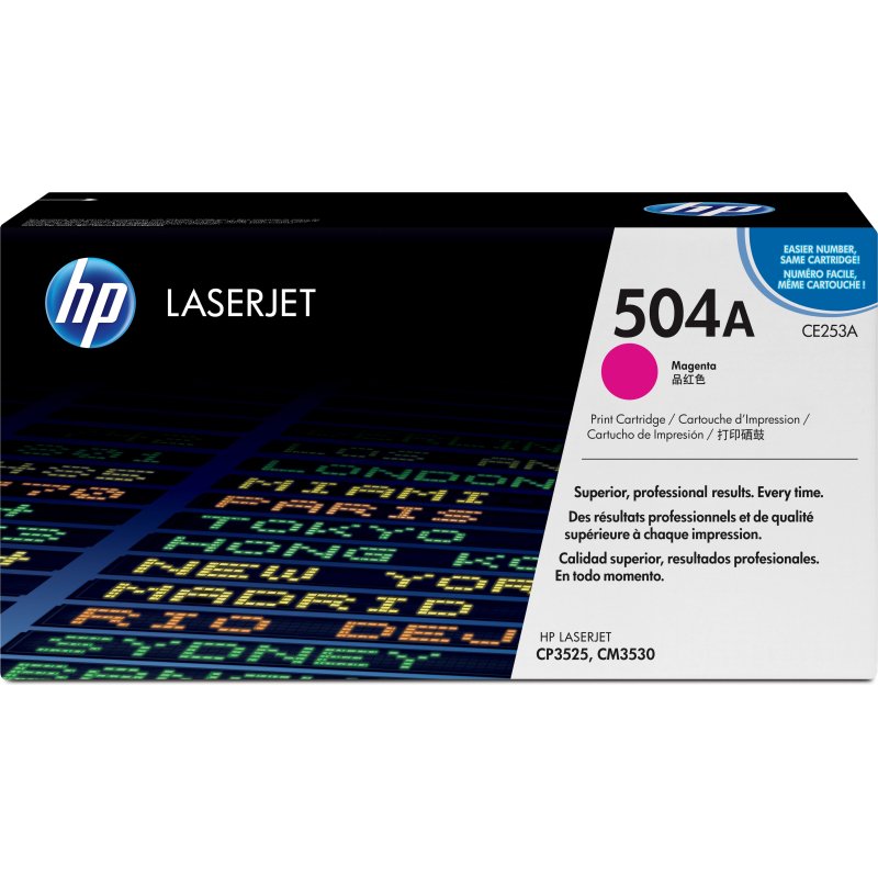 HP 504A toner LaserJet magenta authentique
