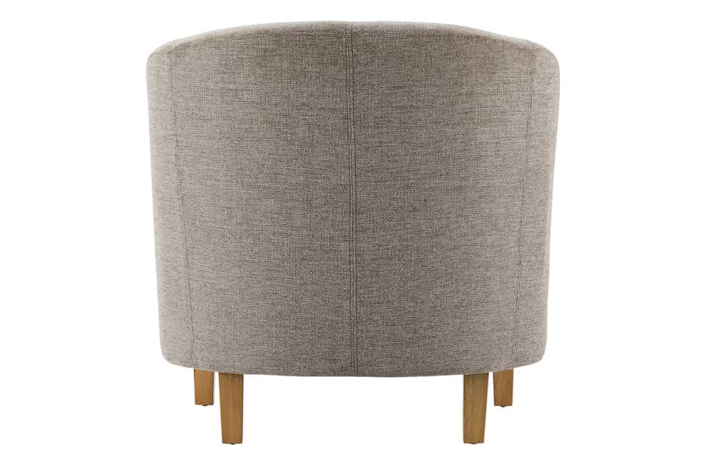 Design Lounge Sessel HEMINGWAY taupe Strukturstoff mit Armlehnen Cocktailsessel