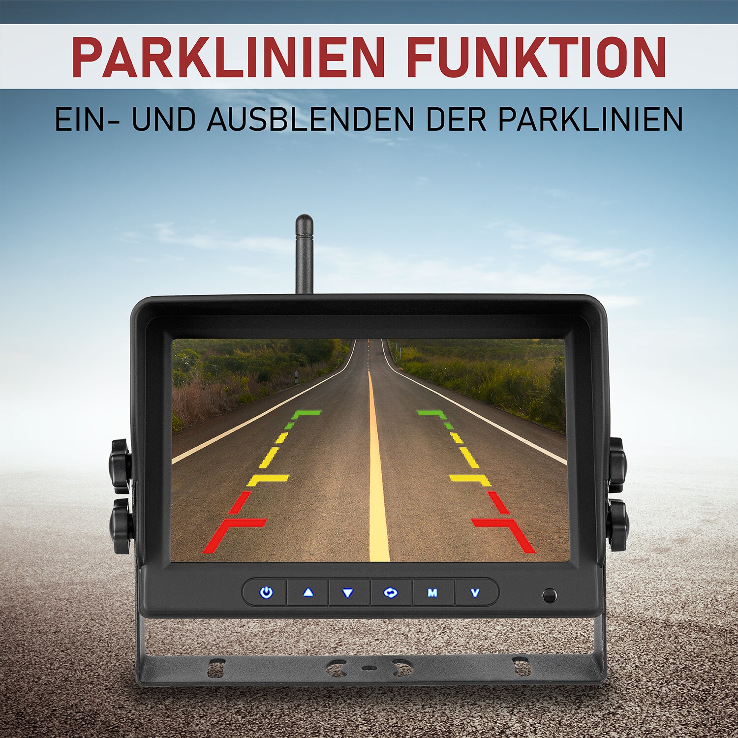 CARMATRIX HD Funk Rückfahrsystem Digital für LKW Wohnmobil Auto Transporter 7