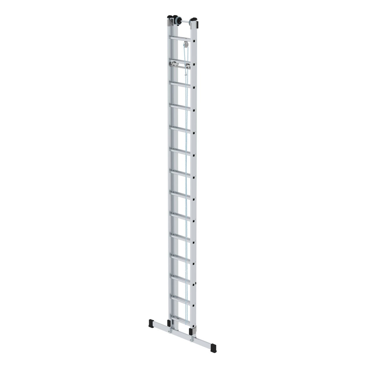 PROREGAL 2-delige sporttouwladder met standaard dwarsbalk, 2 x 14 sporten
