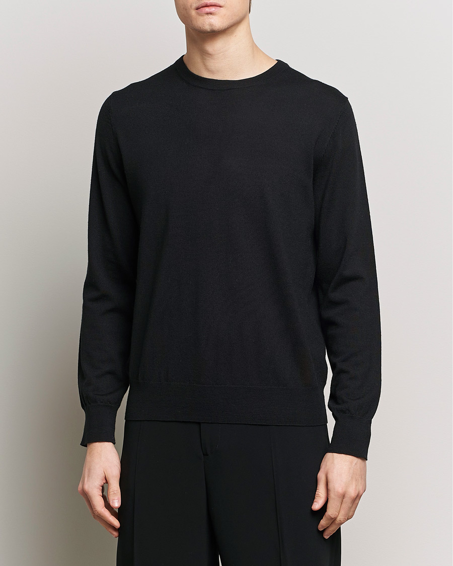 Filippa K Merino Round Neck Sweater Black
